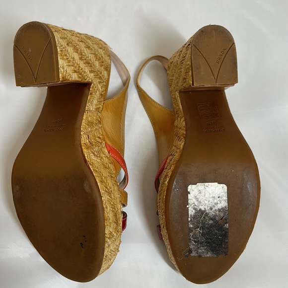 Prada Patent Leather Chunky Heel Size 38.5 - Picture 7 of 8